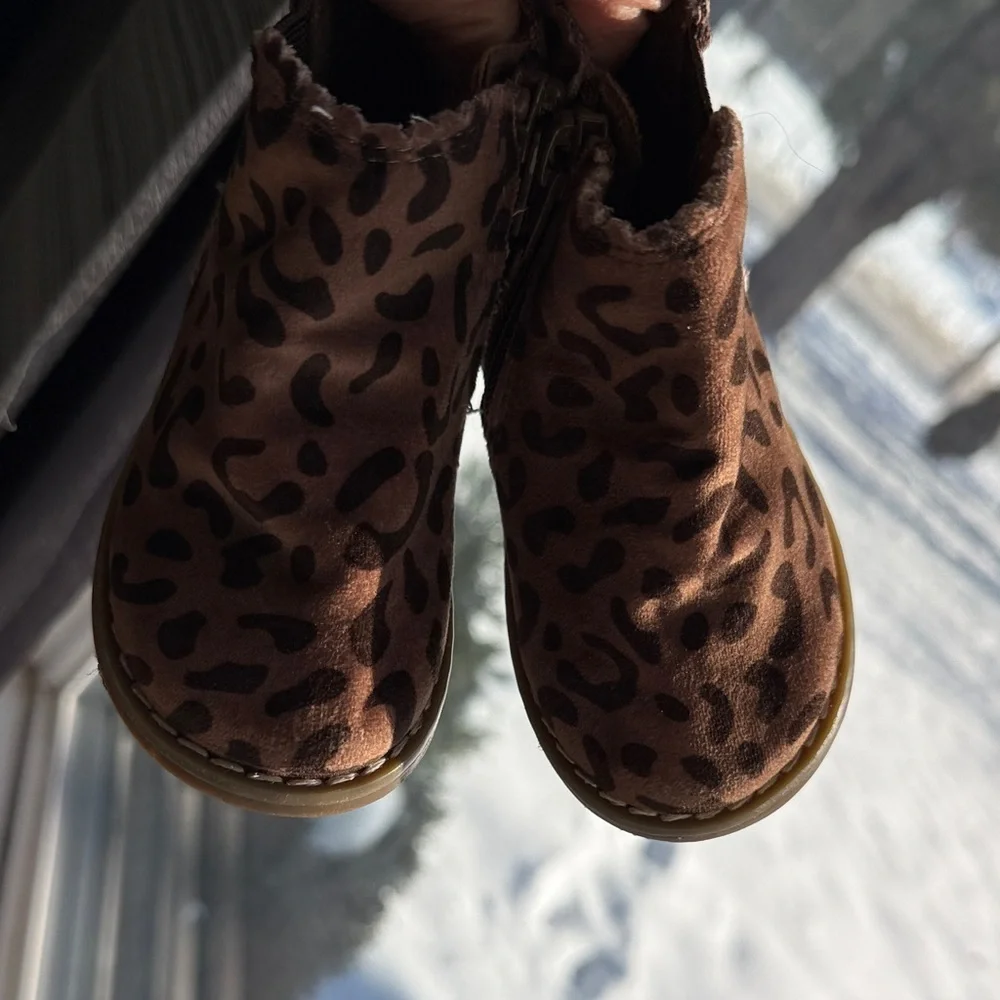 Leopard Print Kids Boots